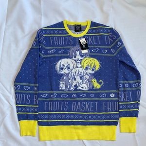 Fruits Basket Manga Anime Sweater by Box Lunch Blue & Yellow